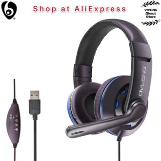 Ovleng Q5 Wired Gaming Headset E-Sport Met Microfoon Stereo Omgeven Hifi Hoofdtelefoon Voor PS4 Pc Laptop Computer Usb gaming blauw