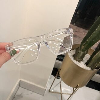 Ovza Grote Anti Blauw Licht Bril Vrouwen Mode Mannen Computer Goggle Anti Blue Ray Game Lenzenvloeistof Rechthoek S4069 doorzichtig