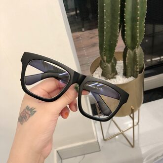 Ovza Grote Anti Blauw Licht Bril Vrouwen Mode Mannen Computer Goggle Anti Blue Ray Game Lenzenvloeistof Rechthoek S4069 Sand zwart