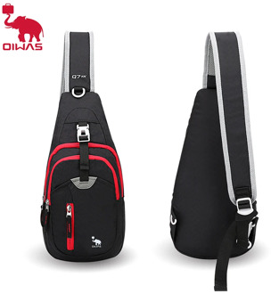 Owias Fashion Multifunctional Men's Bag Waist Pack Nylon Male Pest Crossbody Pack Leisure Waterproof Chest Travel Bag Pouch