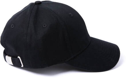 Own Brand 6 Panel Cotton Baseball Cap Black Mr Flat Embroidered Zwart