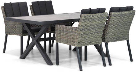 Oxbow/Crossley 185 cm dining tuinset 5-delig Taupe-naturel-bruin