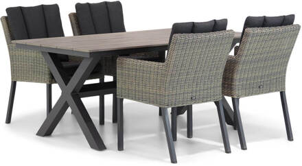 Oxbow/Forest 180 cm dining tuinset 5-delig Taupe-naturel-bruin