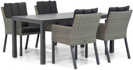 Oxbow/Madras 180 cm dining tuinset 5-delig Taupe-naturel-bruin
