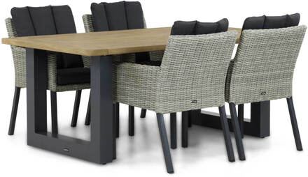 Oxbow/Talai 180 cm dining tuinset 5-delig Grijs-antraciet