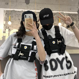 Oxford Chest Rig Bag for men Square Small Hip-Hop Harness Streetwear Bags Female Male Chestbag Vest Pack Unisex
