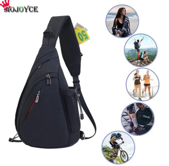 Oxford Cloth Fanny Pack Multi-function Phone Pouch Popular Belt Bag Sling Chest Pouch Men Casual Sports Chest Bag