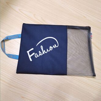 Oxford Doek Document Tas Waterdicht Document Draagbare Bestand Zak Cosmetische Zakjes Reizen Scholen En Kantoor Roze 34.5*24.5Cm size koninklijk blauw