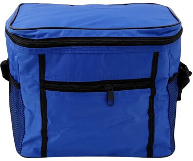 Oxford Doek Outdoor Picknick Mand Picknick Tas Outdoor Reizen Opvouwbare Picknick Zak Lunchbox Tas Vers Houden Gekoelde Voedsel Blauw