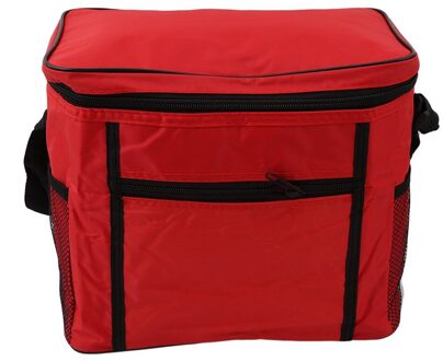 Oxford Doek Outdoor Picknick Mand Picknick Tas Outdoor Reizen Opvouwbare Picknick Zak Lunchbox Tas Vers Houden Gekoelde Voedsel Rood