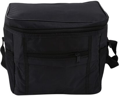 Oxford Doek Outdoor Picknick Mand Picknick Tas Outdoor Reizen Opvouwbare Picknick Zak Lunchbox Tas Vers Houden Gekoelde Voedsel zwart