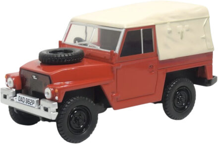 Oxford Modelauto - Land Rover Lightweight - rood/beige - 8.5 x 3 cm