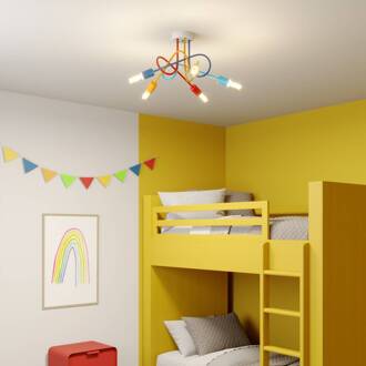 Oxford plafondlamp 5-lamps bont kleurrijk