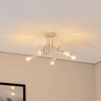 Oxford plafondlamp, zand, Ø 47 cm, metaal, 5-lamps, E27