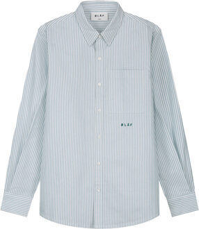 Oxford stripe blouses Groen - XL