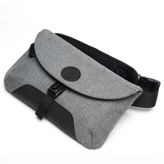Oxford Unisex Borst Pack Usb Borst Bag Schouderriem Leisure Crossbody Tassen Voor Mannen Sling Schoudertas Grijs