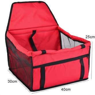 Oxford Voetafdruk Hond Carriers Achter Back Waterdichte Pet Car Seat Cover Matten Hangmat Protector Met Veiligheidsgordel style4 rood