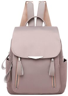 Oxford Vrouwen Rugzak Effen Kleur Dames Schouder Schooltassen Voor Tiener Meisjes Reistassen Rugzak Mochila # LR4 khaki