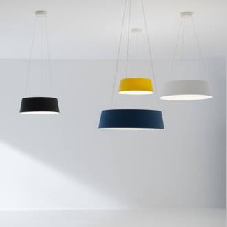 Oxygen LED hanglamp, geel, Ø 75 cm geel, wit gemarkeerd (RAL 9003)