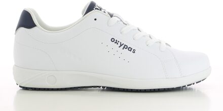 OXYPAS Comfortabele Leren Veter Schoen Evan | Wit | Maat 43 - 00,154,135,43