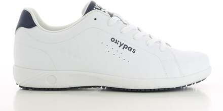 OXYPAS Comfortabele Leren Veter Schoen Evan | Wit | Maat 45 - 00,154,135,45