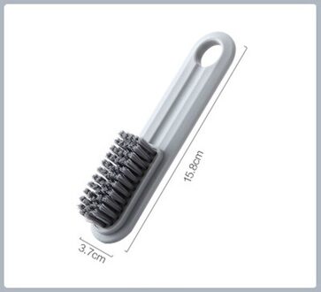 Oyorefd Lange Handvat Zacht Haar Schoen Borstel Sterke Schoen Cleaner Kleren Wasborstel Thuis Multifunctionele Schoonmaken Tool grijs