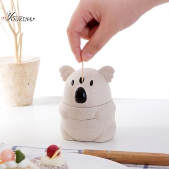 OYOURLIFE 1 pc Natuurlijke Tarwe Stro Tandenstoker Houders Druk Type Automatische Tand Picks Dispenser Huishoudelijke Bar Tafel Accessoires