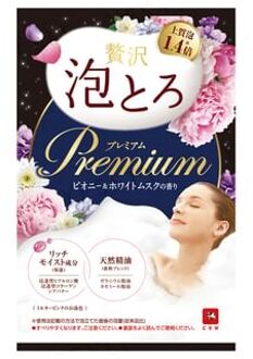 Oyumonogatari Luxury Foam Premium Bath Additive Peony & White Musk Scent 40g