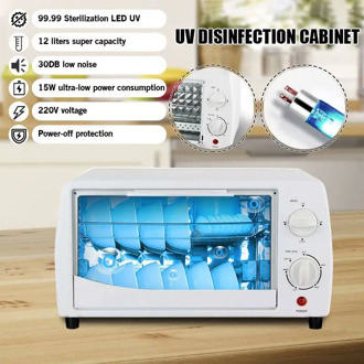 Ozone Ultraviolet Sterilization Machine 12L UV Disinfection Cabinet Sterilizer Timer Salon Esterilizador Nail Beauty Equipment