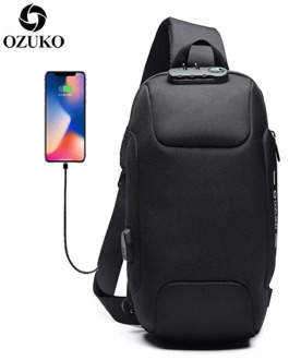 OZUKO 2020 New Multifunction Crossbody Bag for Men Anti-theft Shoulder Messenger Bags Male Waterproof Short Trip Chest Bag Pack