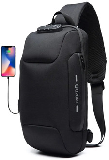 OZUKO 2020 New Multifunction Crossbody Bag for Men Anti-theft Shoulder Messenger Bags Male Waterproof Short Trip Chest Bag Pack