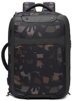 Ozuko Anti-Diefstal Mannen Laptop Rugzak Fit 15.6 Inch Multifunctionele Usb Opladen Waterdichte Rugzakken Mannelijke Reistas Mochila camouflage