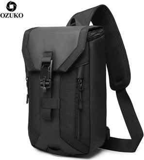 OZUKO Crossbody Bag Men Bag Multi-layer High Quality Waterproof Shoulder Bag Male Messenger Bag for Teenagers Men Sling Bags New