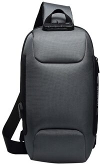 Ozuko Mannen Multifunctionele Messenger Bag Anti-Diefstal Waterdichte Reizen Borst Zak Поясная Сумка Сумка На Пояс женская #20 grijs