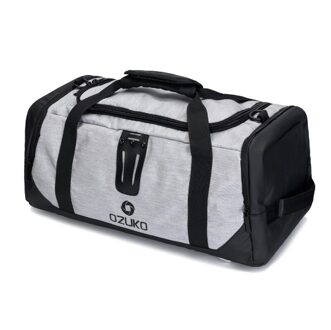 Ozuko Mannen Rugzak Waterdichte Casual Reistassen Grote Capaciteit Bagage Tas Schouder Plunjezakken Oxford Mannelijke Leisure Hand grijs