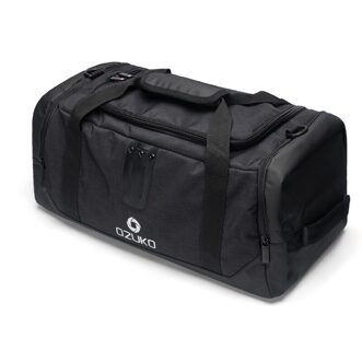 Ozuko Mannen Rugzak Waterdichte Casual Reistassen Grote Capaciteit Bagage Tas Schouder Plunjezakken Oxford Mannelijke Leisure Hand zwart