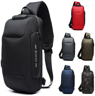 OZUKO New Multifunction Crossbody Bag for Men Anti-theft Shoulder Messenger Bags Male Waterproof Short Trip Chest Bag Pack