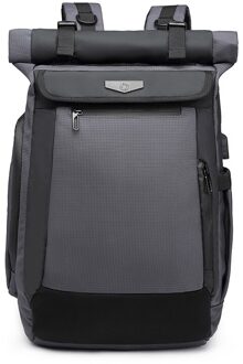 Ozuko Rugzak Unisex Laptop Usb Rugzakken Schooltas Rugzak Anti Diefstal Daypacks Mannelijke Leisure Bag Pack Mochila licht grijs