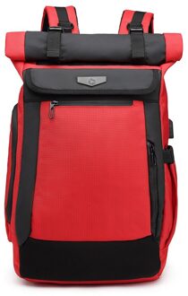 Ozuko Rugzak Unisex Laptop Usb Rugzakken Schooltas Rugzak Anti Diefstal Daypacks Mannelijke Leisure Bag Pack Mochila rood