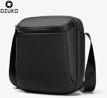 OZUKO Waterproof Men Messenger Bag Casual Male Single Shoulder Bag 9.7" iPad PVC Crossbody Bag Business Small Flap Bags for Men
