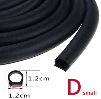 P Z D Vorm Type 2 Meter Auto Deur Afdichting Strip Epdm Rubber Geluidsisolatie Anti-Dust Geluiddichte Auto seal Sterke 3M Garenloos 2 Meters klein D