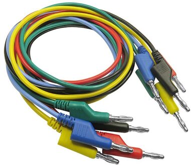 P1036 5 Stks/set 4Mm Banana Plug Alligator Clip Multimeter Test Kabel Draden Lead Kits Laboratorium Elektrische