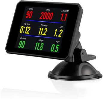 P16 Head Up Display Obd Smart Hud Auto Digitale Meter OBD2 Poort Waarschuwing Voorruit Alarmsysteem