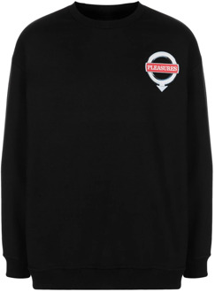 P21F025 Sweatshirt Pleasures , Black , Heren