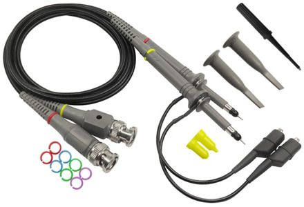 P6100 2PCS Oscilloscope Probe Kit DC-100MHz Scope Clip Test Probe 100MHz For Tektronix HP X1/X10 sonda osciloscopio wholesale