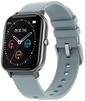 P8 1.4 Inch Smart Horloge Polsbandje Mannen Touch Fitness Tracker Bloeddruk Slaap Hartslagmeter Klok Vrouwen Smart Armband wit