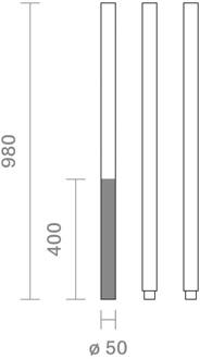 paal voor lampen op zonne-energie, antraciet, hoogte 250 cm, aluminium