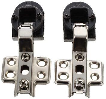 Paar 1 "Plastic Beker Glas Deur 90 Graden Hoek Verborgen Scharnier Connector