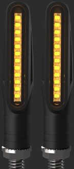 Paar 12V Universele Motorfiets 12LED Vloeiende Richtingaanwijzer Indicatoren Rood Blauw Blinker Verlichting Flashers Motorfiets Accessoire rood Flowing