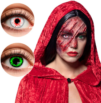 Paar 3-maands duolenzen Bloody wolf Multikleur - Print